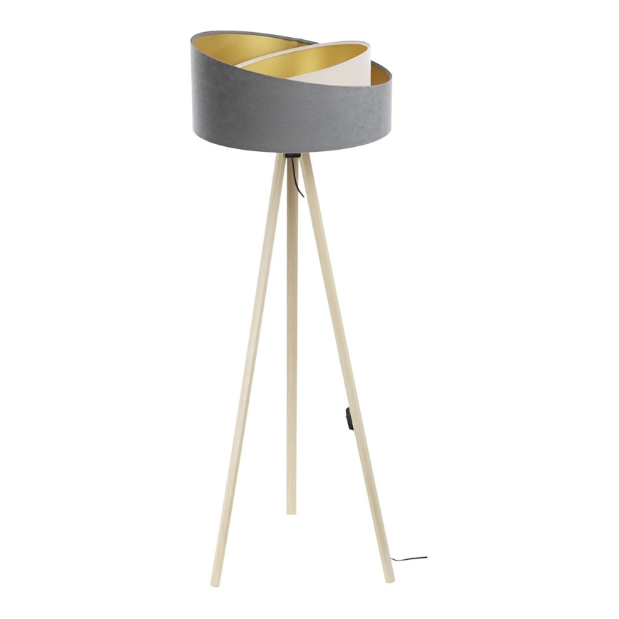 Grīdas stāvlampa GALAXY 1xE27/60W/230V pelēka/bēša