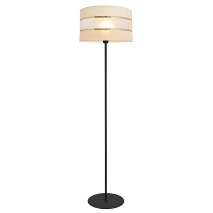 Grīdas stāvlampa HELEN 1xE27/15W/230V krēmkrāsas/melns/zeltaina