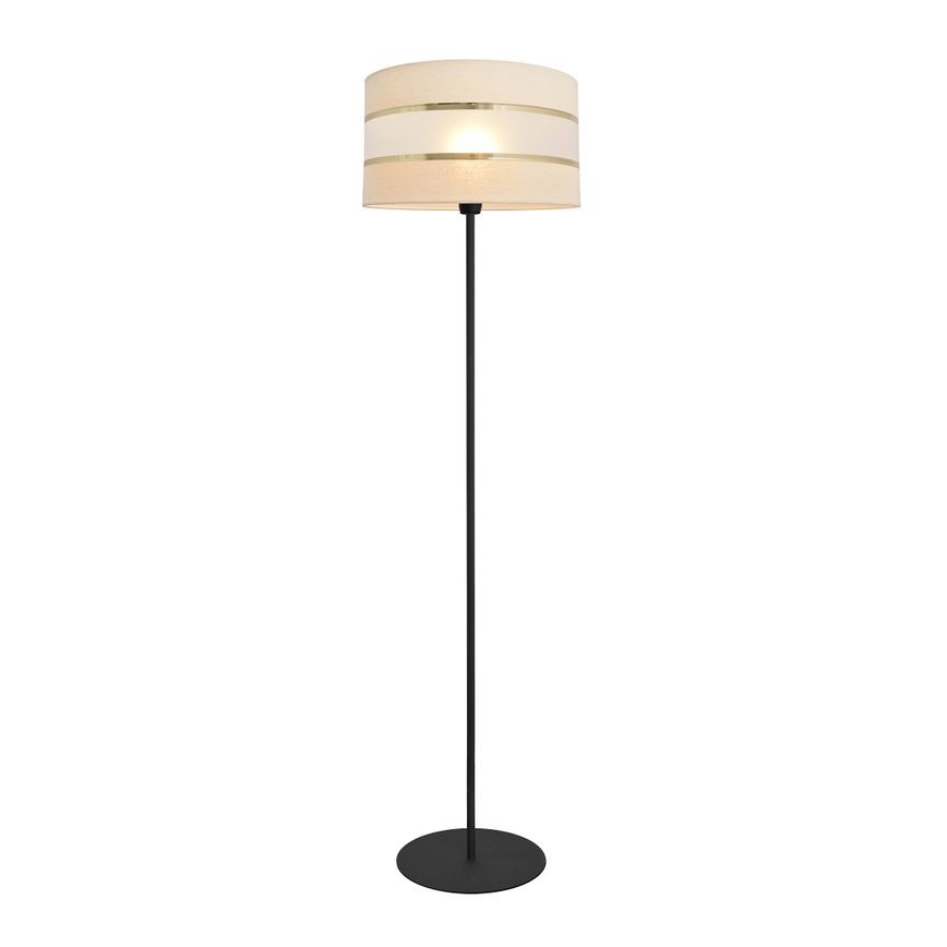 Grīdas stāvlampa HELEN 1xE27/15W/230V krēmkrāsas/melns/zeltaina