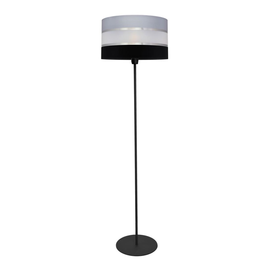 Grīdas stāvlampa HELEN 1xE27/15W/230V melna/pelēka/sudraba