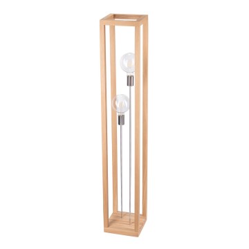 Grīdas stāvlampa KAGO 2xE27/60W/230V matēts ozolkoks - FSC sertifikāts