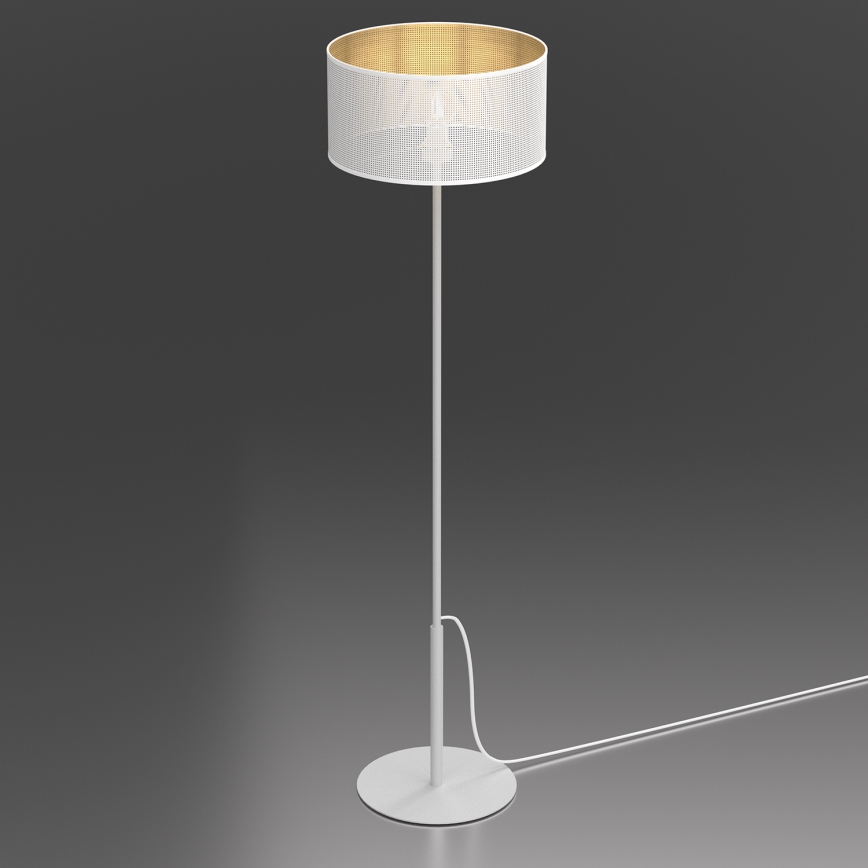Grīdas stāvlampa LOFT SHADE 1xE27/60W/230V balta/zelta