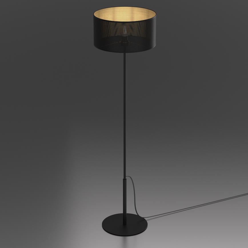 Grīdas stāvlampa LOFT SHADE 1xE27/60W/230V melna/zelta
