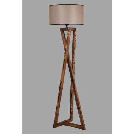 Grīdas stāvlampa MACKA 1xE27/60W/230V bēša/brūna