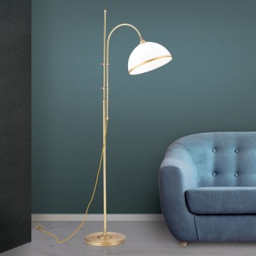 Grīdas stāvlampa OLD LAMP 1xE27/40W/230V balta/misiņš