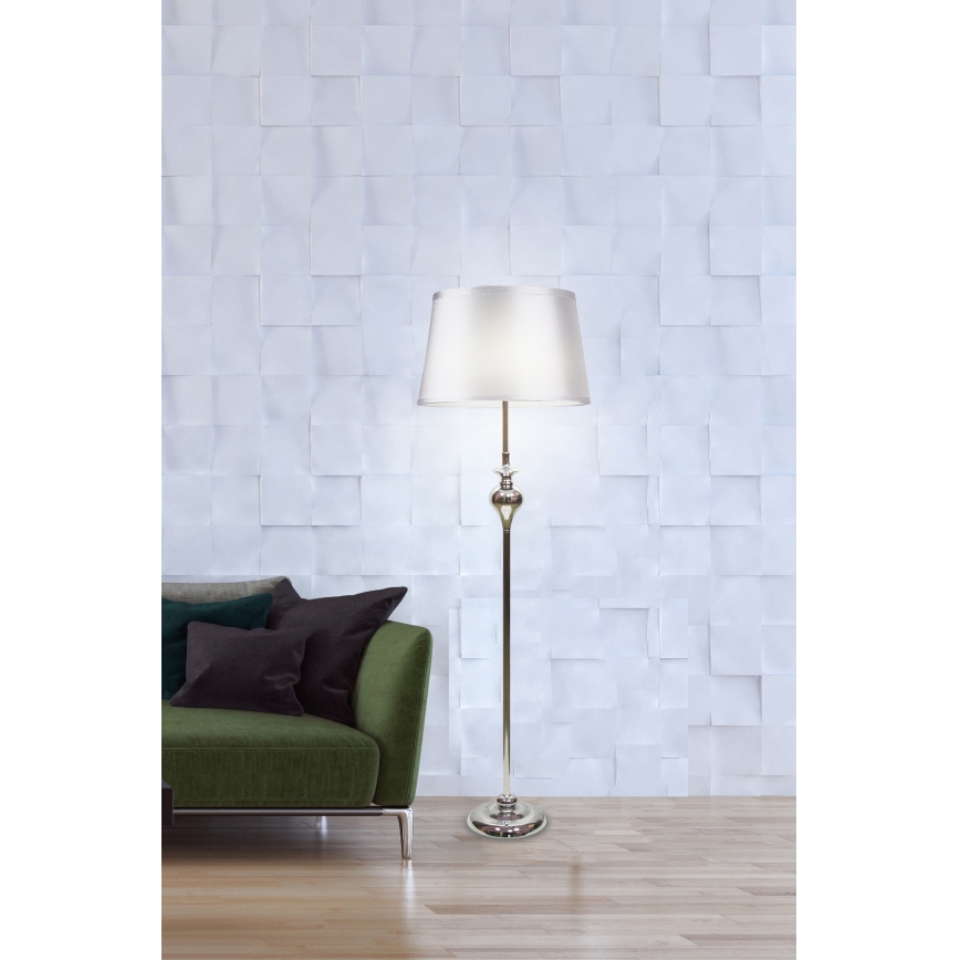 Grīdas stāvlampa PRIMA 1xE27/60W/230V sudraba/spīdīga hroma