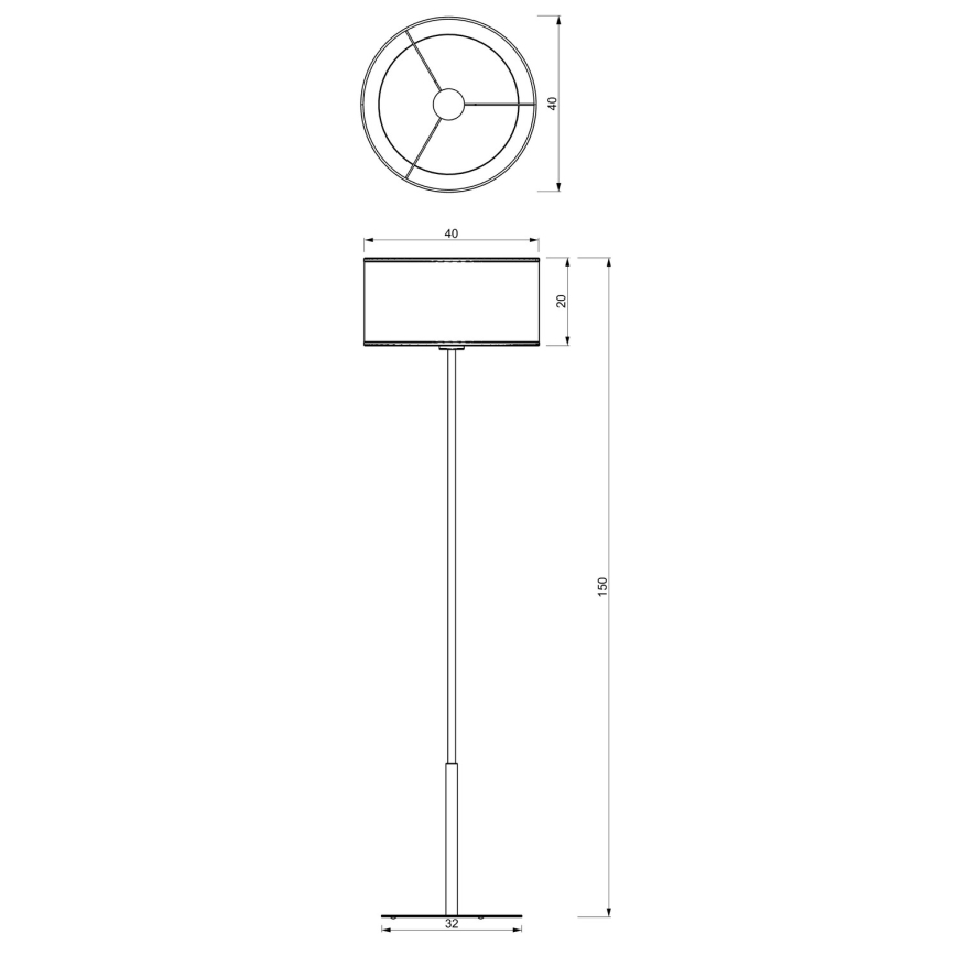 Grīdas stāvlampa RATTAN 1xE27/60W/230V rotanga