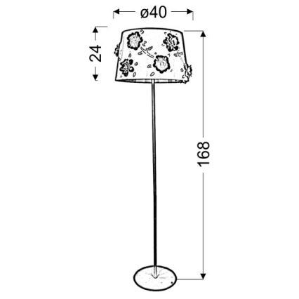 Grīdas stāvlampa ROSA 3xE14/40W/230V balta