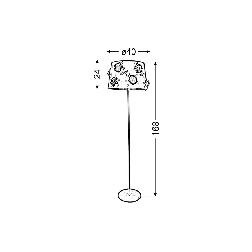 Grīdas stāvlampa ROSA 3xE14/40W/230V balta