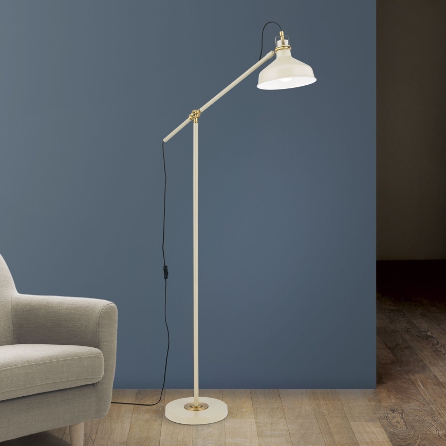 Grīdas stāvlampa SCHILLER 1xE27/40W/230V krēmkrāsa/bronza