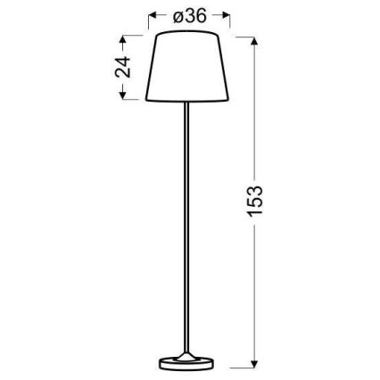 Grīdas stāvlampa SEGIN 1xE27/60W/230V pelēka/spīdīga hroma