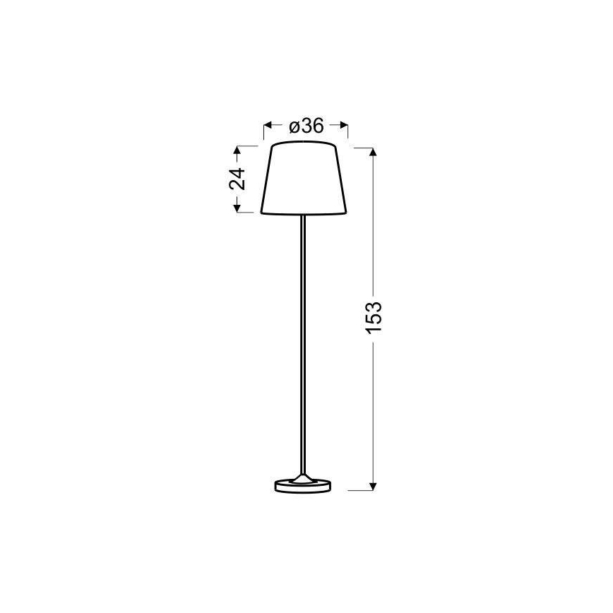 Grīdas stāvlampa SEGIN 1xE27/60W/230V pelēka/spīdīga hroma