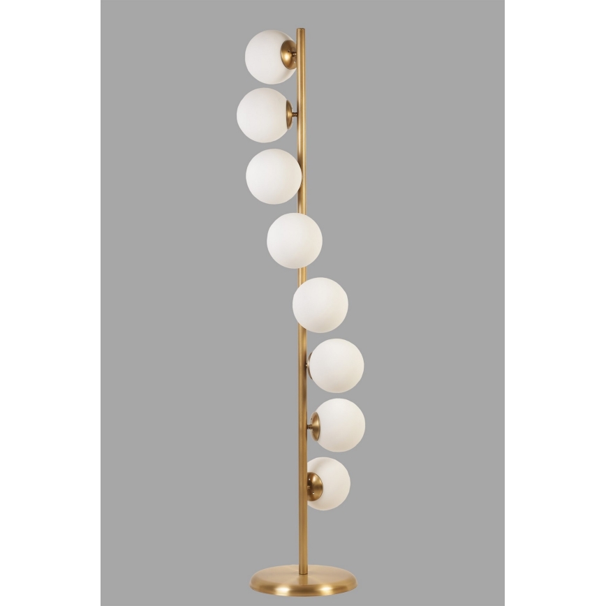 Grīdas stāvlampa SIMAY 1xE27/40W/230V zelta/balta