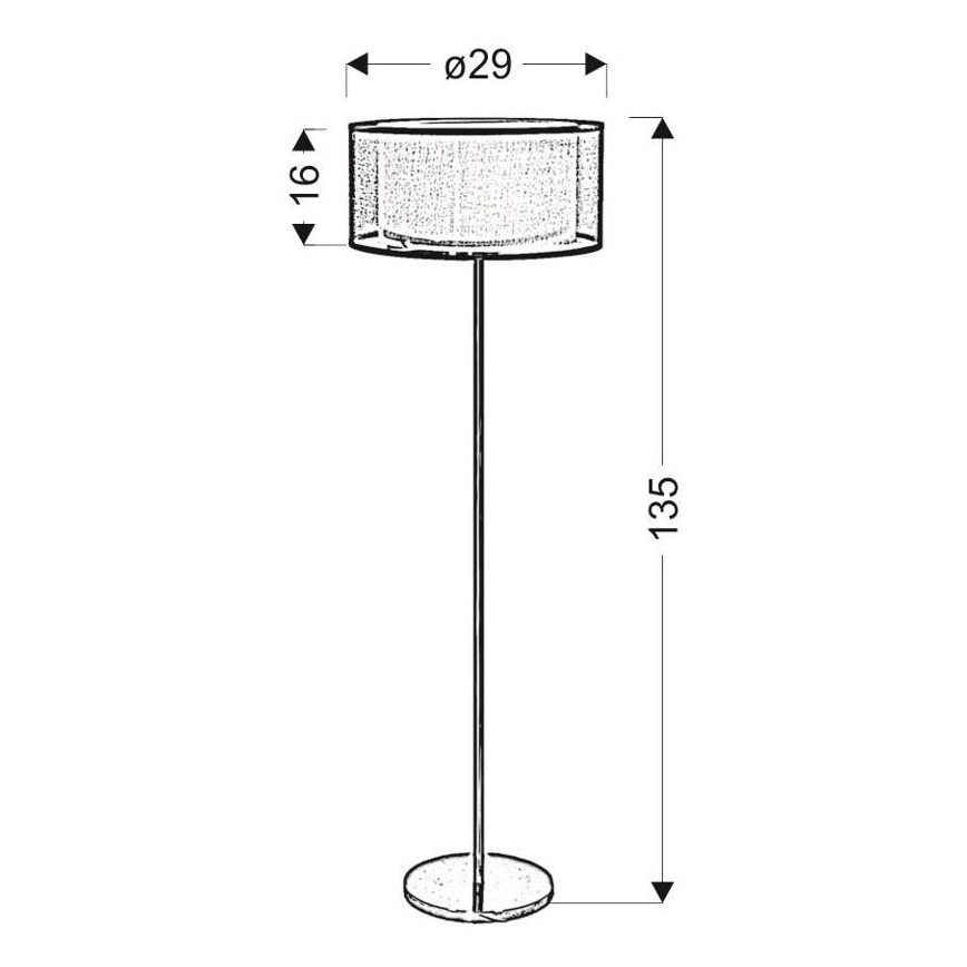 Grīdas stāvlampa SOLO 3xE14/40W/230V pelēka/spīdīga hroma
