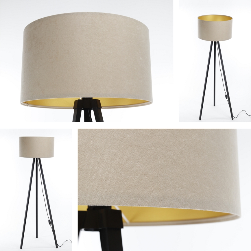 Grīdas stāvlampa STANDART 1xE27/60W/230V bēša/venge