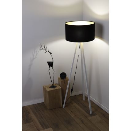 Grīdas stāvlampa STANDART 1xE27/60W/230V melna/balta