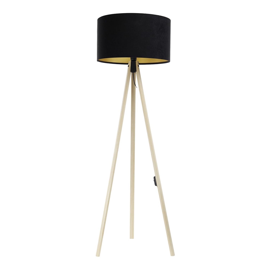 Grīdas stāvlampa STANDART 1xE27/60W/230V melna/bēša