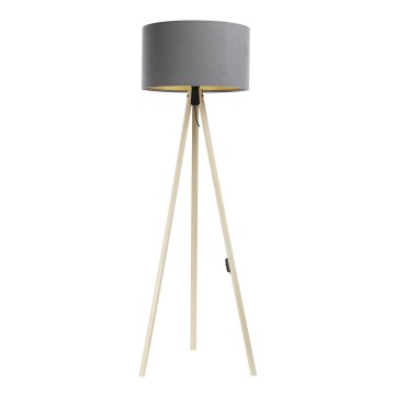 Grīdas stāvlampa STANDART 1xE27/60W/230V pelēka/bēša