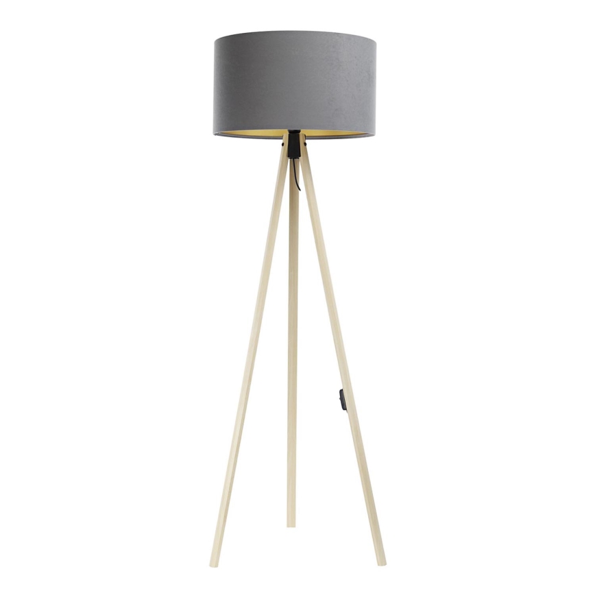 Grīdas stāvlampa STANDART 1xE27/60W/230V pelēka/bēša