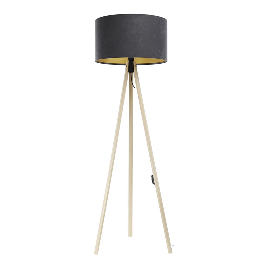 Grīdas stāvlampa STANDART 1xE27/60W/230V pelēka/bēša