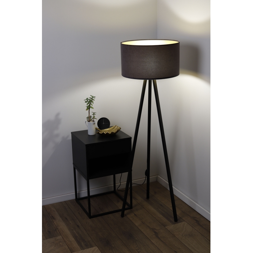 Grīdas stāvlampa STANDART 1xE27/60W/230V pelēka/brūna