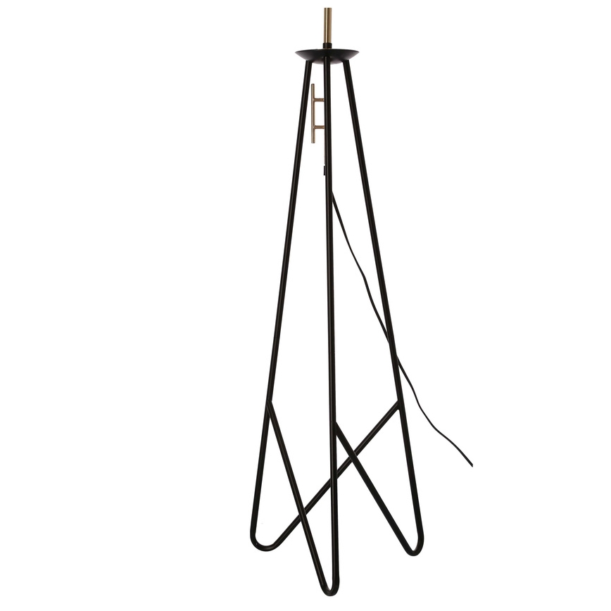 Grīdas stāvlampa TAFLO 1xE27/60W/230V balta/melna/zeltaina