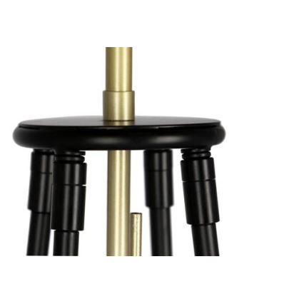Grīdas stāvlampa TEGOLA 1xE27/60W/230V melna/zeltaina
