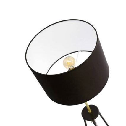 Grīdas stāvlampa TEGOLA 1xE27/60W/230V melna/zeltaina