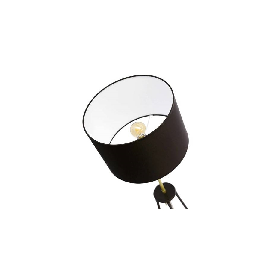 Grīdas stāvlampa TEGOLA 1xE27/60W/230V melna/zeltaina