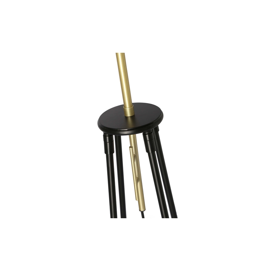 Grīdas stāvlampa TEGOLA 1xE27/60W/230V melna/zeltaina