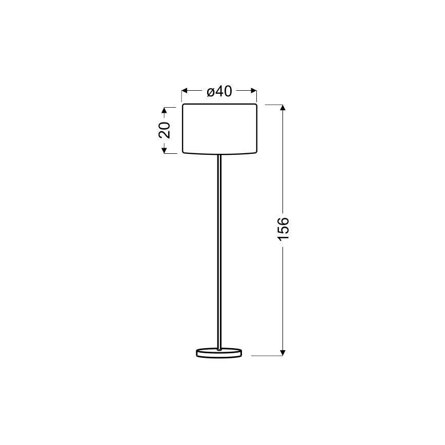 Grīdas stāvlampa TIMBER 1xE27/60W/230V bēša/matēta hroma