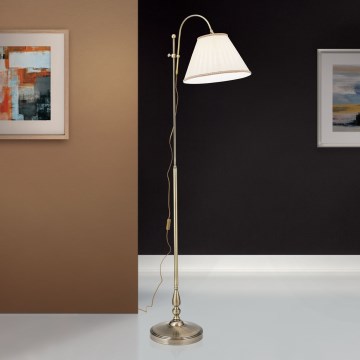Grīdas stāvlampa TONIA 1xE27/60W/230V 183 cm balta/bronza