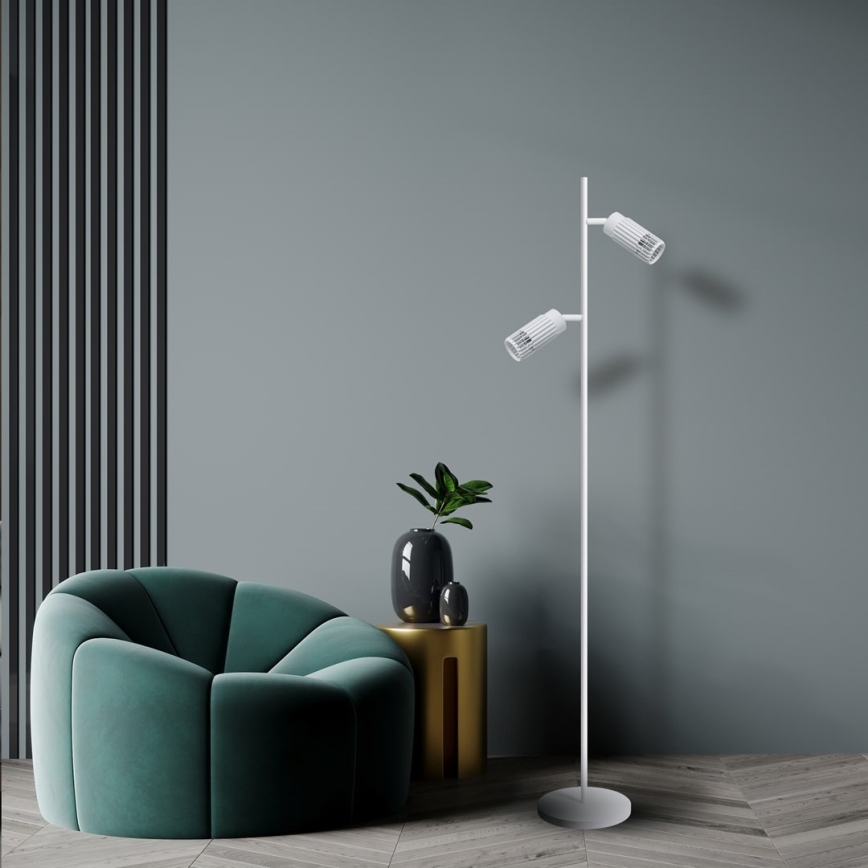 Grīdas stāvlampa VERTICAL 2xGU10/8W/230V balta