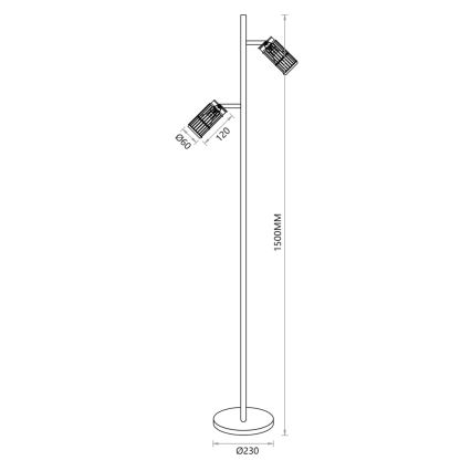 Grīdas stāvlampa VERTICAL 2xGU10/8W/230V balta