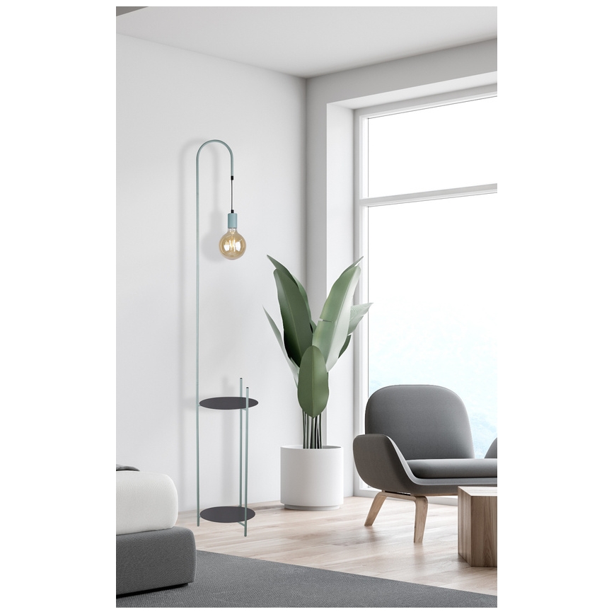 Grīdas stāvlampa WALK 1xE27/40W/230V tirkīza
