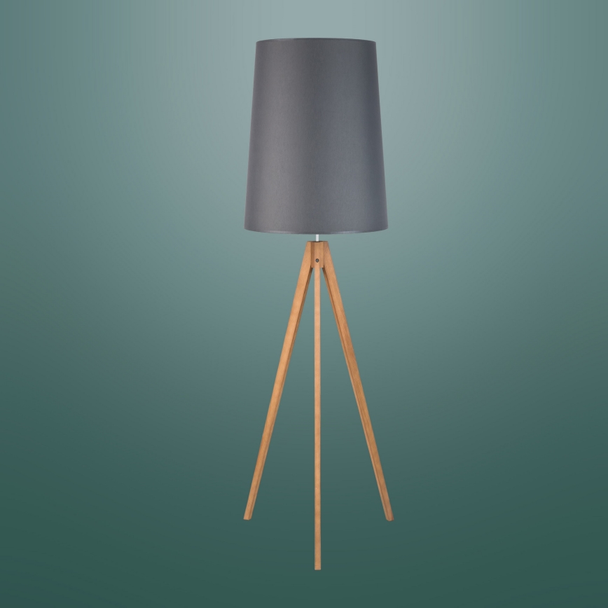 Grīdas stāvlampa WALZ 1xE27/25W/230V pelēka/koka
