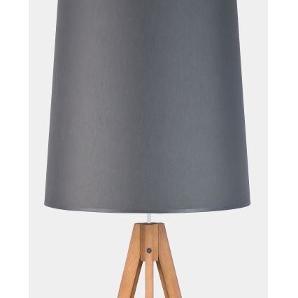 Grīdas stāvlampa WALZ 1xE27/25W/230V pelēka/koka