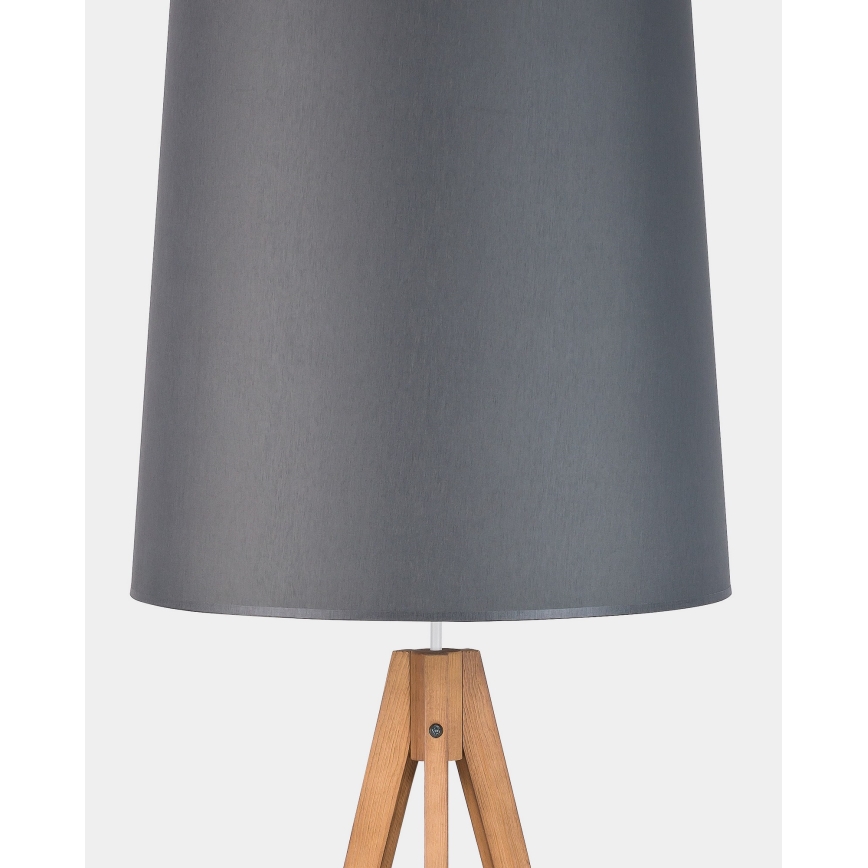 Grīdas stāvlampa WALZ 1xE27/25W/230V pelēka/koka