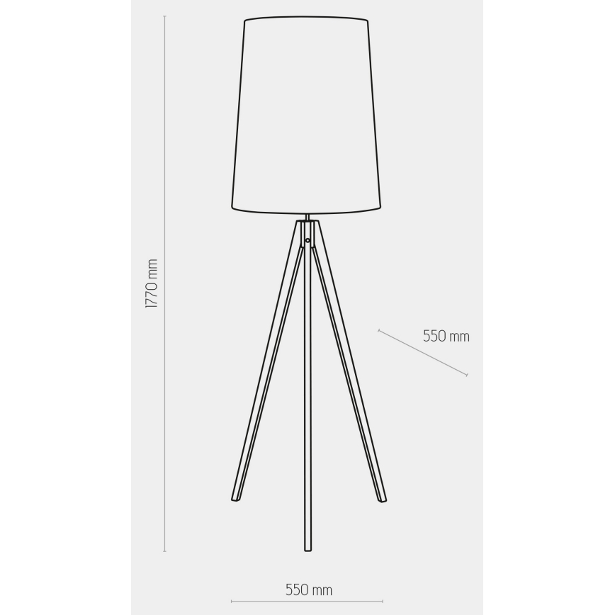 Grīdas stāvlampa WALZ 1xE27/25W/230V pelēka/koka