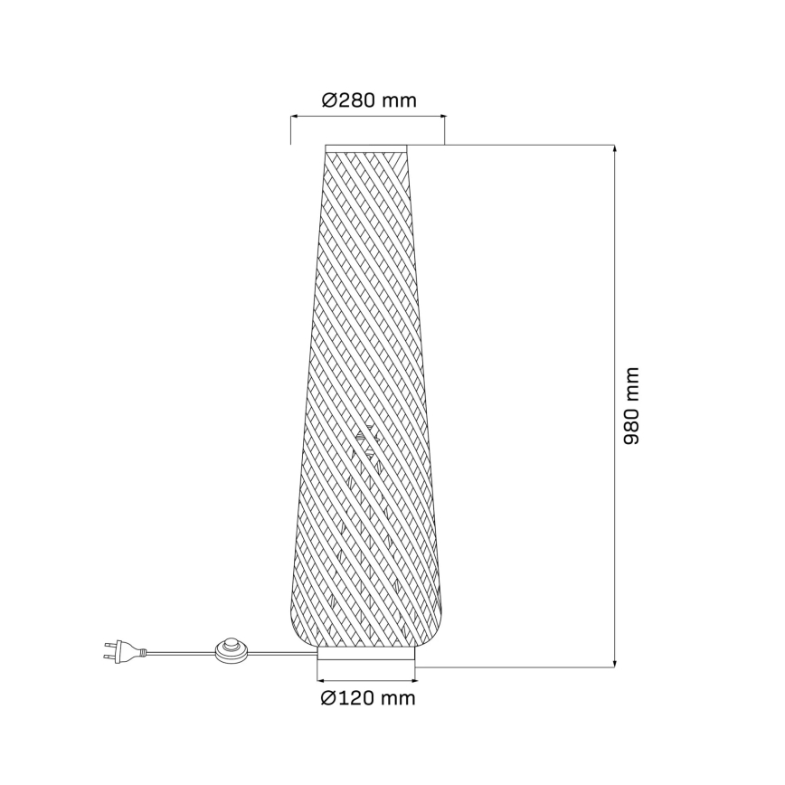 Grīdas stāvlampa ZANZIBAR 1xE27/20W/230V bēša