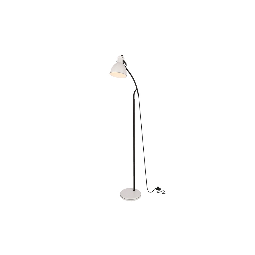 Grīdas stāvlampa ZUMBA 1xE27/40W/230V balta/melna