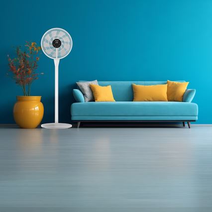 Grīdas ventilators 25 W/230 V, diametrs 40 cm, balts, ar tālvadības pulti