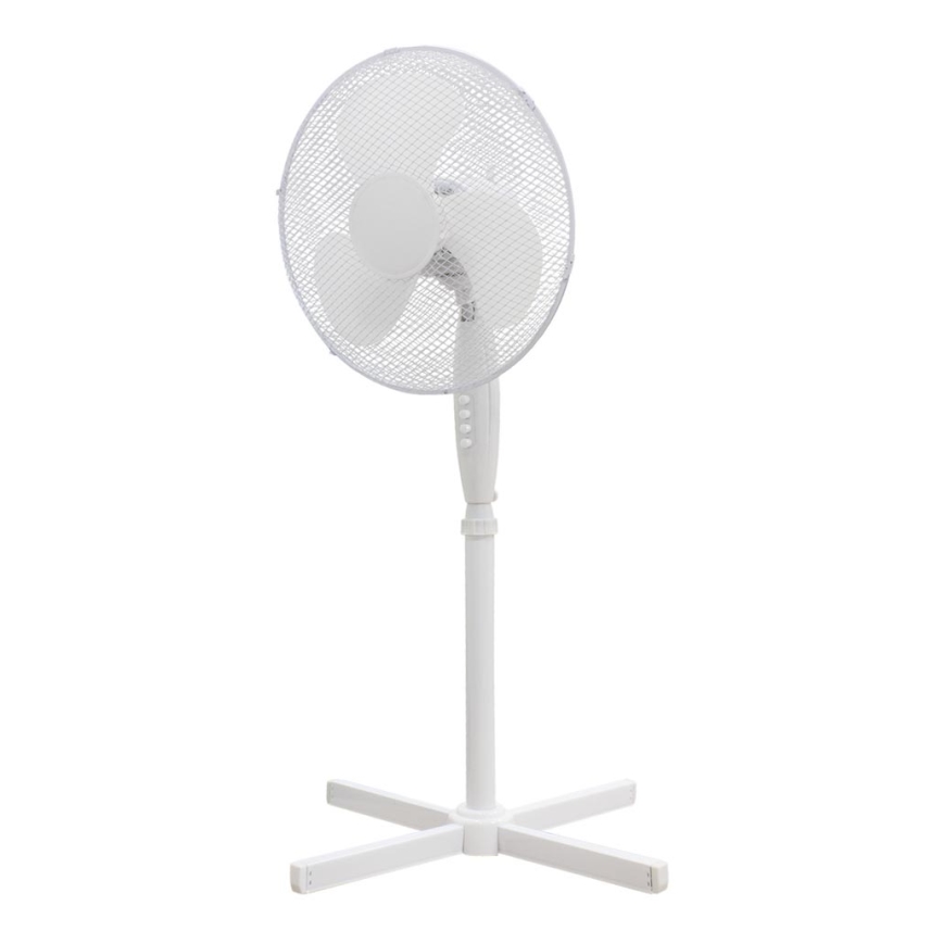 Grīdas ventilators 40 cm, 3 ātrumi, balts 50W