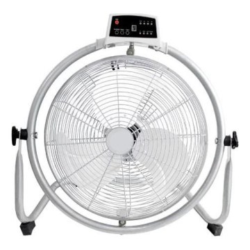 Grīdas ventilators 90 W/230 V Ø 45 cm sudraba + tālvadība
