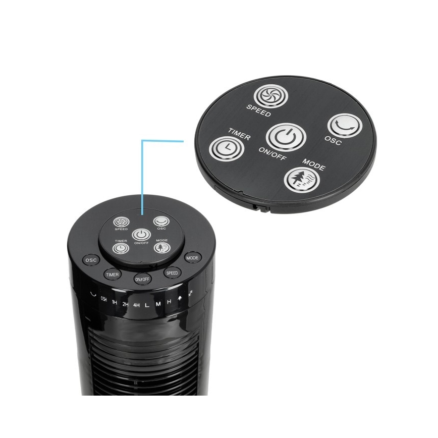 Grīdas ventilators HOORN 45W/230V 81 cm melna