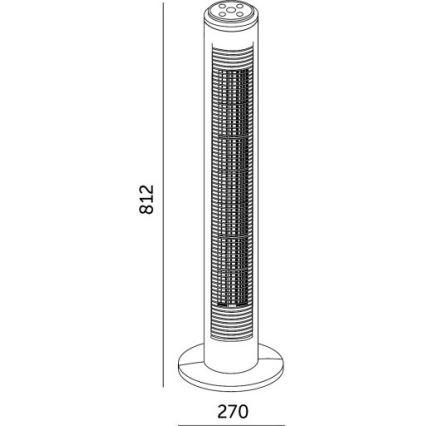Grīdas ventilators HOORN 45W/230V 81 cm melna