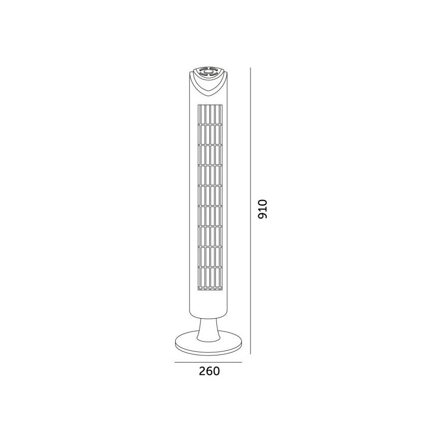 Grīdas ventilators LISSE 45W/230V 91,4 cm melna + tālvadības pults