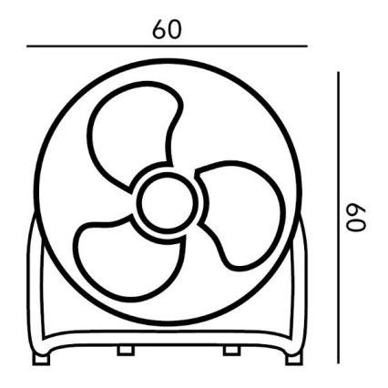 Grīdas ventilators VIENTO 100W/230V spīdīgs hroms