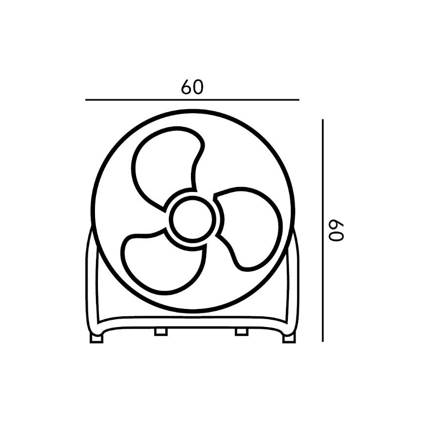 Grīdas ventilators VIENTO 100W/230V spīdīgs hroms