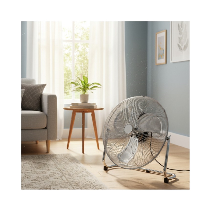 Grīdas ventilators VIENTO 200W/230V spīdīgs hroms